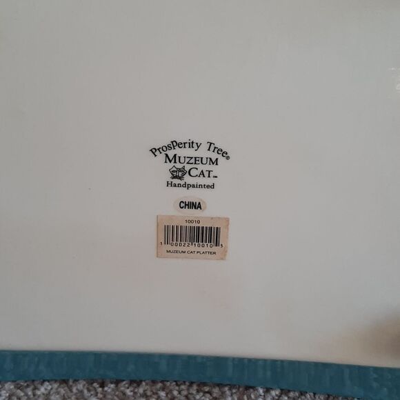 ProsPerity Tree Muzeum Cat handpainted ceramic tray - Picture 4 of 8